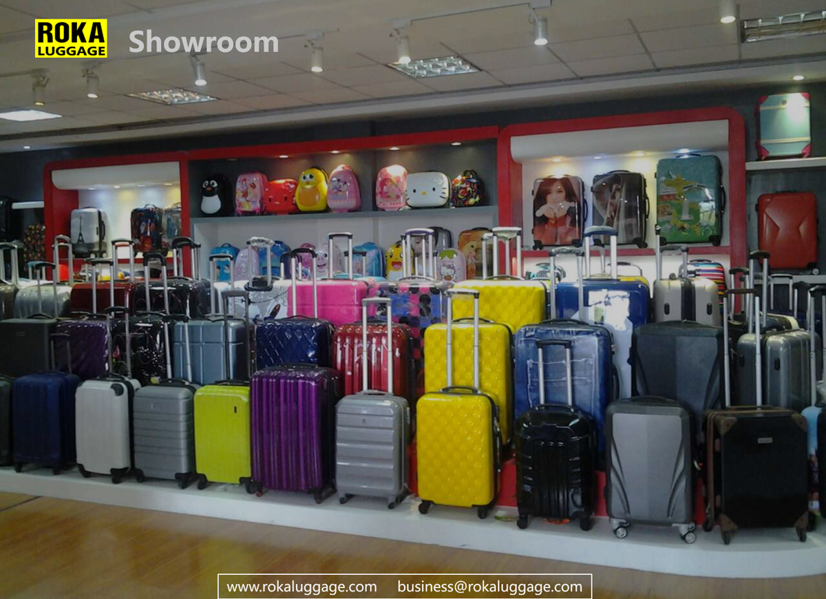 Roka luggage showing room,roka luggage factory overview