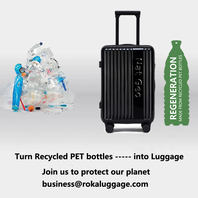 2026 rpet luggage made from recycled plastic bottles