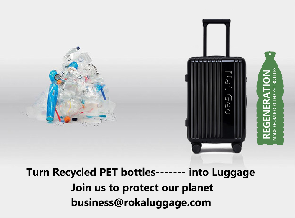 rpet luggage,rpet suitcase,luggage recycled plastic bottles,suitcase recycled plastic bottles,sustainable luggage,ECO luggage,sustainable suitcase
