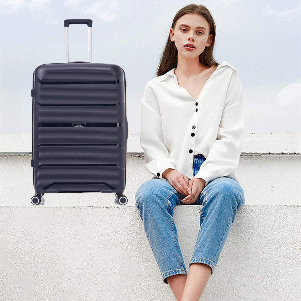 Roka PP luggage factory,PP suitcase factory,polypropylene luggage set,polypropylene suitcase set,polypropylene luggage,polypropylene suitcase,PP luggage,PP suitcase in China