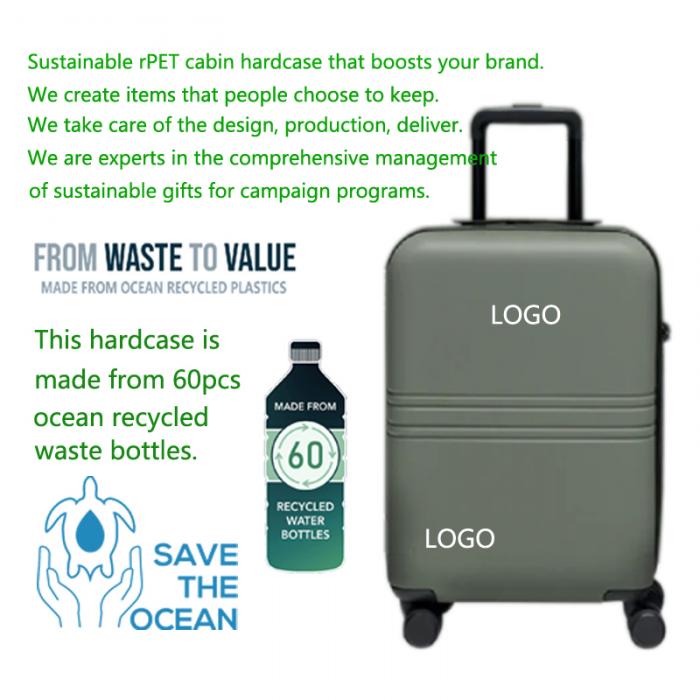 GRS recycled cabin trolley - The best Eco-friendly promotional suitcases